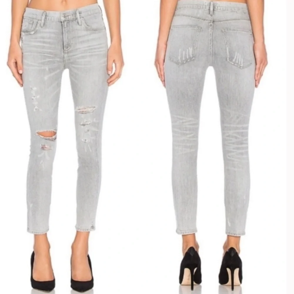 AGOLDE Sophie High Rise Skinny Jean in Gray